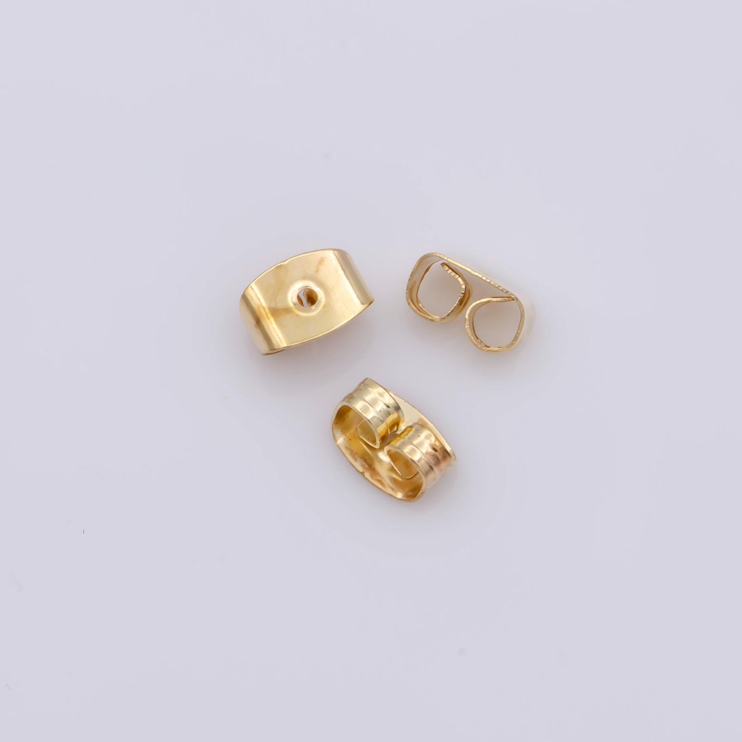 24 Pcs Shiny Gold Earring Backs, Earring Stoppers, Butterfly Earring Backs, Clutch Earring Backs, Jewelry Findings K-920