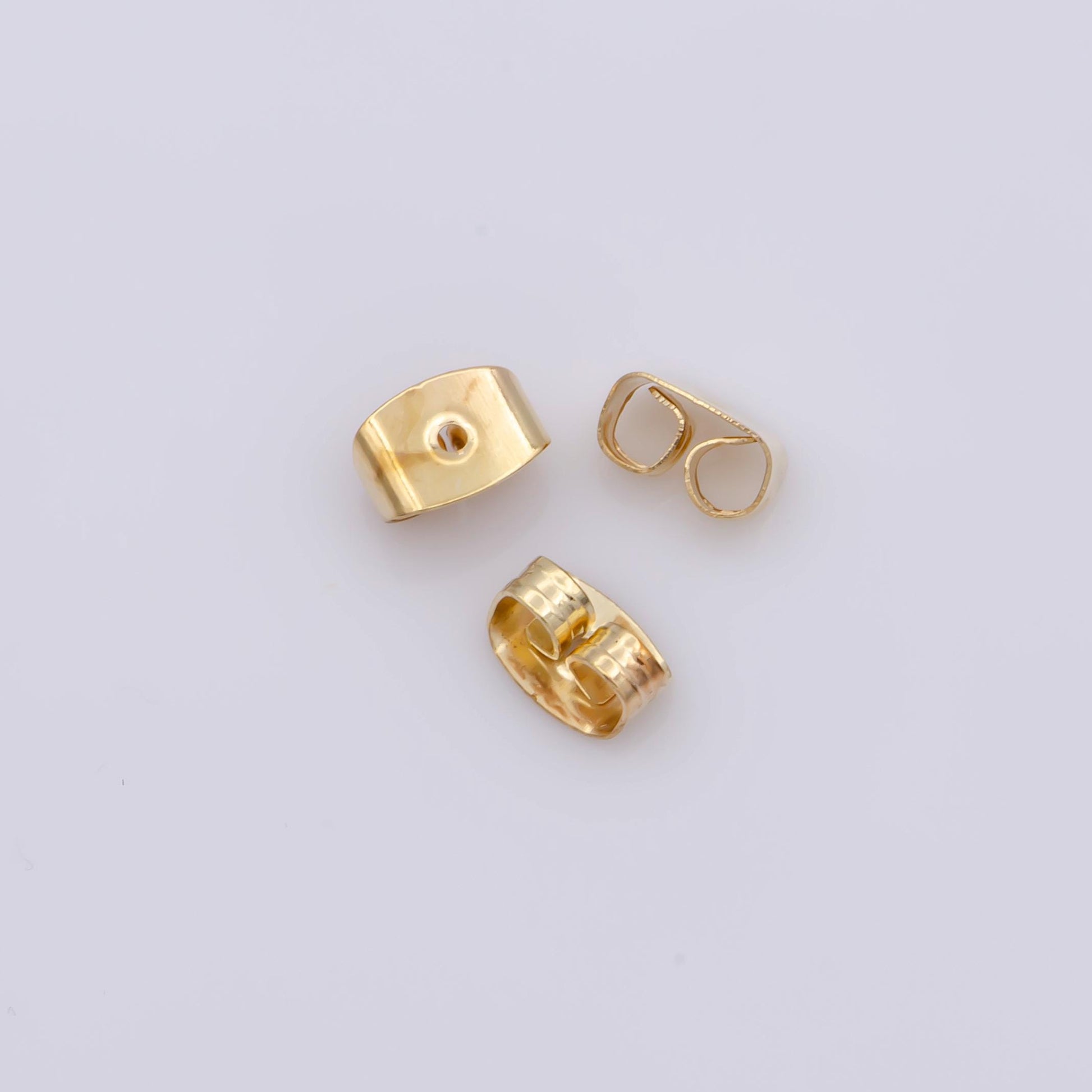 24 Pcs Shiny Gold Earring Backs, Earring Stoppers, Butterfly Earring Backs, Clutch Earring Backs, Jewelry Findings K-920