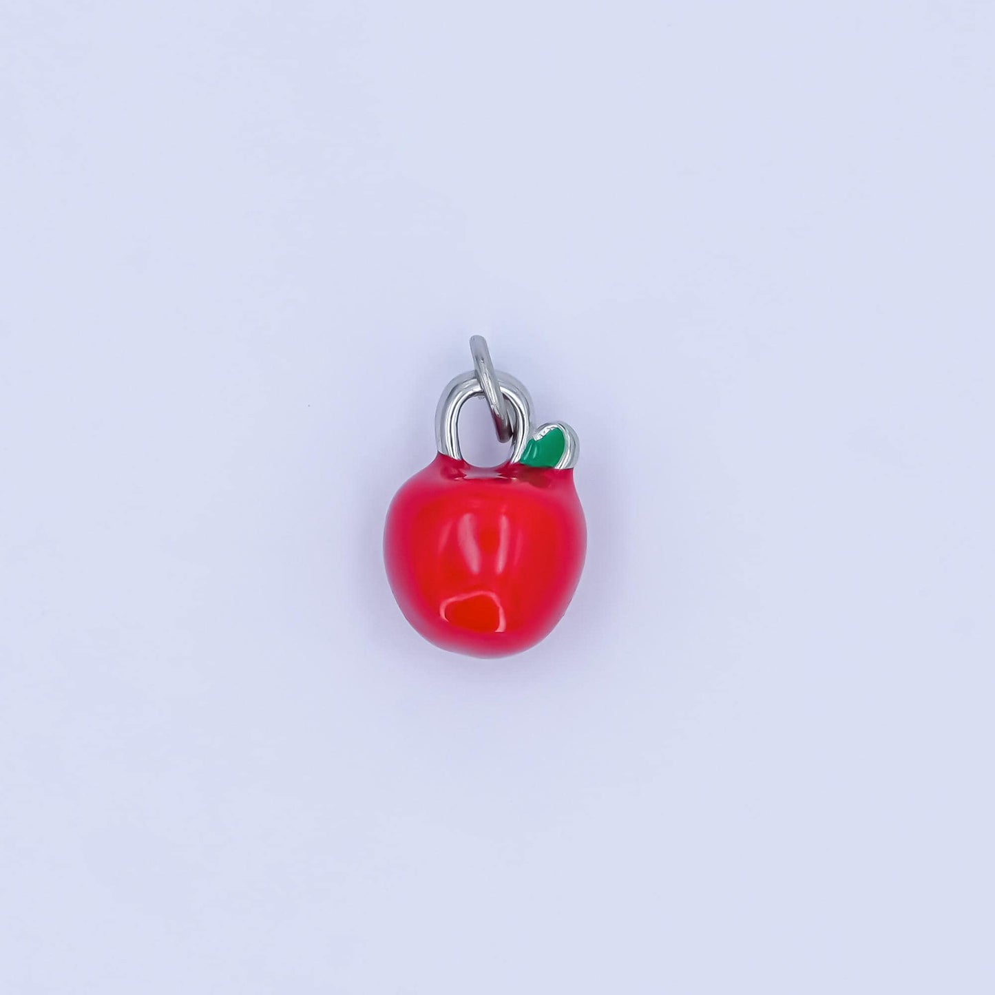 PVD Gold Stainless Steel Red Washington apple Charm Apple Fuji Pendant Food fruit charm | p-842