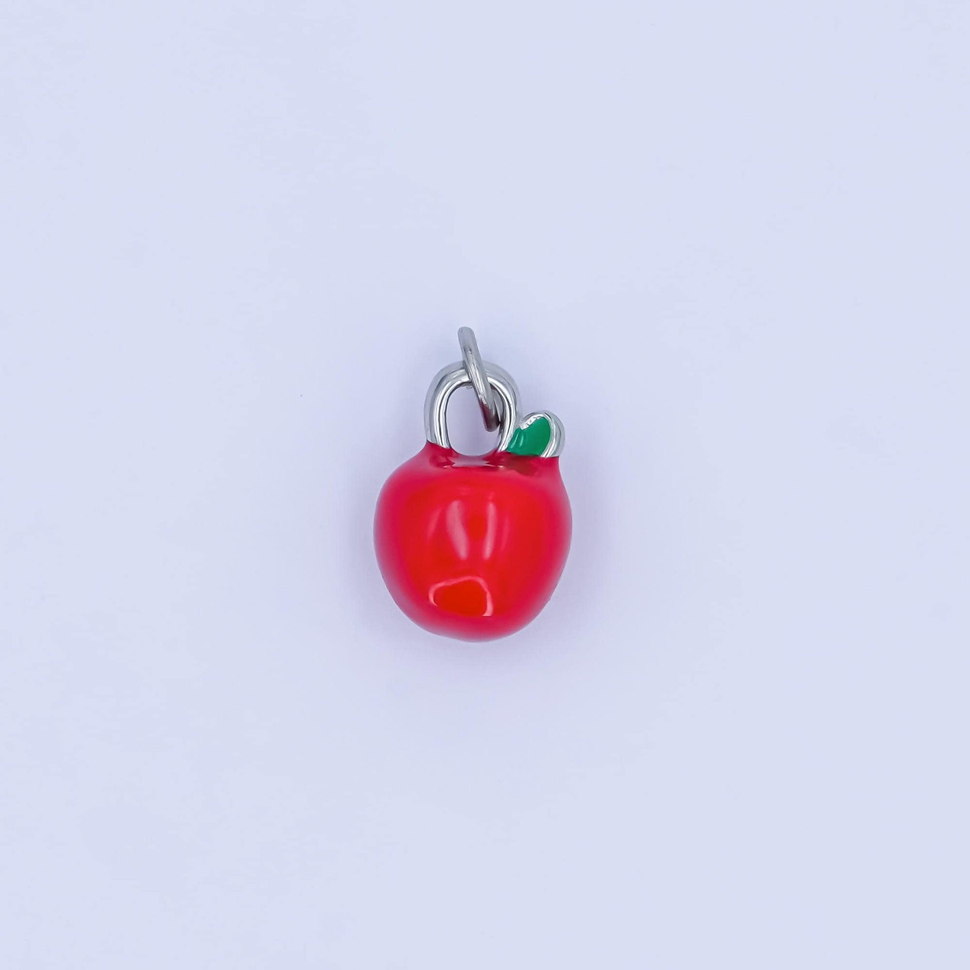 PVD Gold Stainless Steel Red Washington apple Charm Apple Fuji Pendant Food fruit charm | p-842