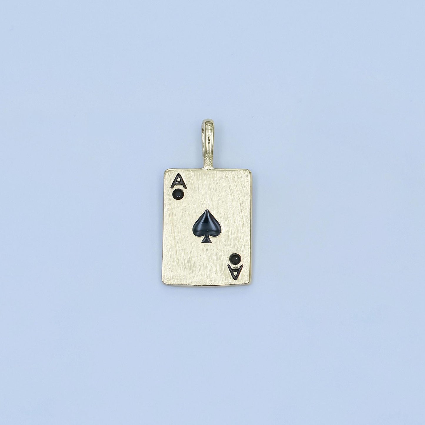 Dainty Gold heart ace playing card charm ace of spade poker pendant las vegas jewelry inspired AA-1449