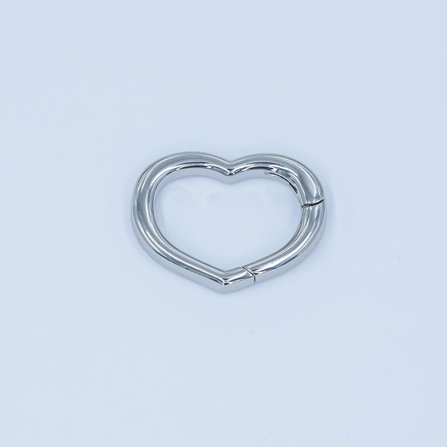 Gold silver spring gate ring heart clasp, push clip clasp, spring gate for jewelry making Z-1136
