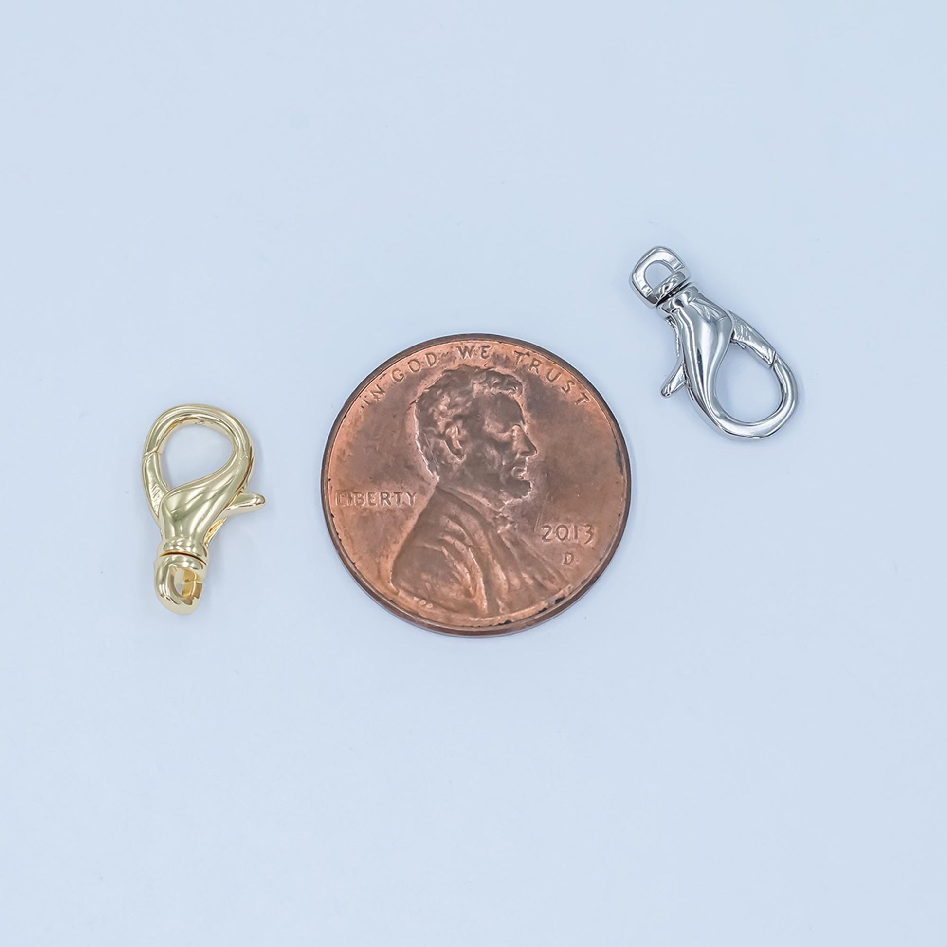 Mini 24k gold filled Swivel lobster clasps for bracelet Anklet jewelry supply in gold silver Z-1137