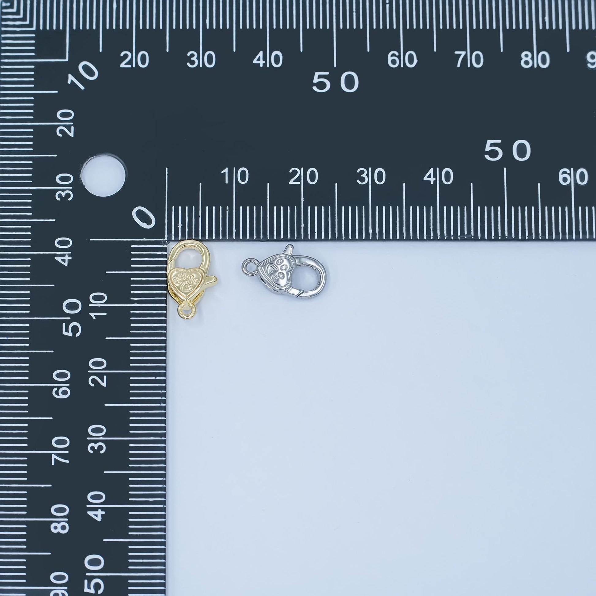 Mini 24k gold filled Dog Paw lobster clasps for bracelet Anklet necklace jewelry supply in gold silver Z-1140