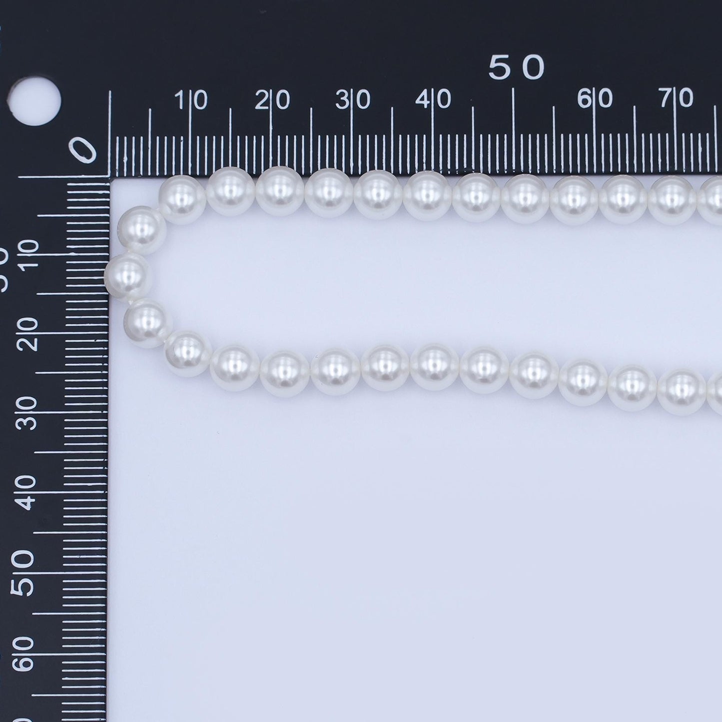 6mm Round Shell Pearl Bead Strand High Luster Synthetic Pearls for Jewelry Making, Necklace & Bracelet Craft Supplies Colorful Beads WA2995