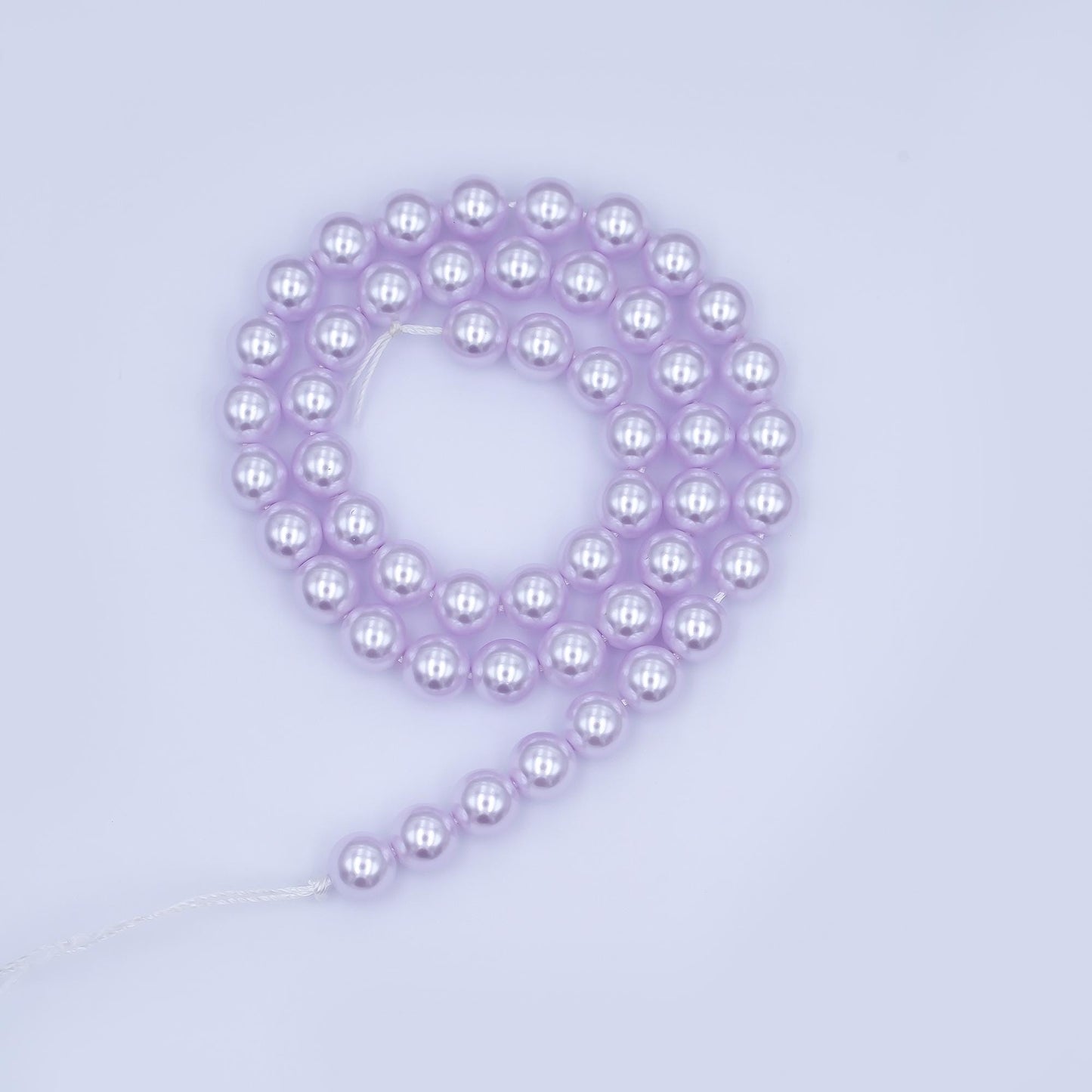 8mm Round Shell Pearl Bead Strand High Luster Synthetic Pearls for Jewelry Making, Necklace & Bracelet Craft Supplies Colorful Beads WA2991