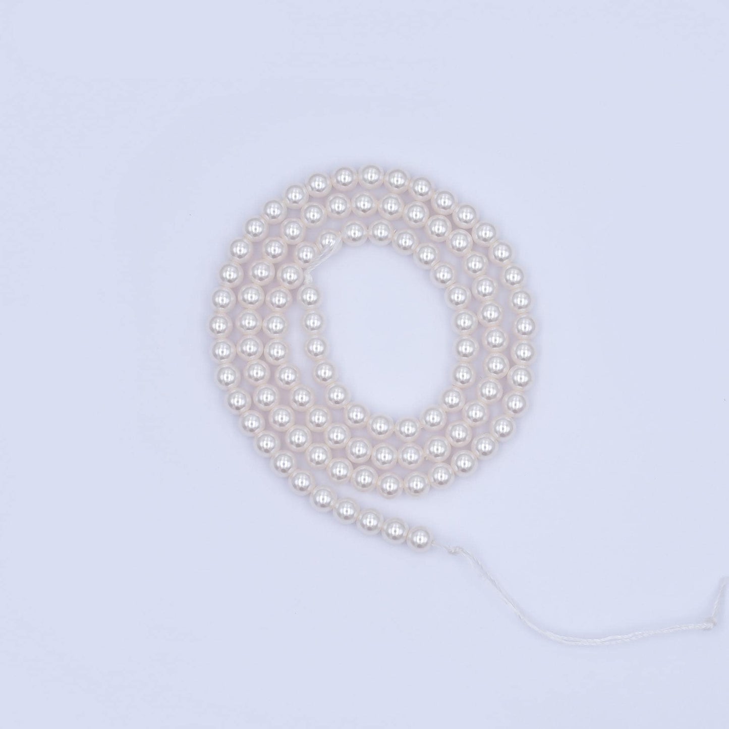 4mm Round Shell Pearl Bead Strand High Luster Synthetic Pearls for Jewelry Making, Necklace & Bracelet Craft Supplies Colorful Beads WA2987