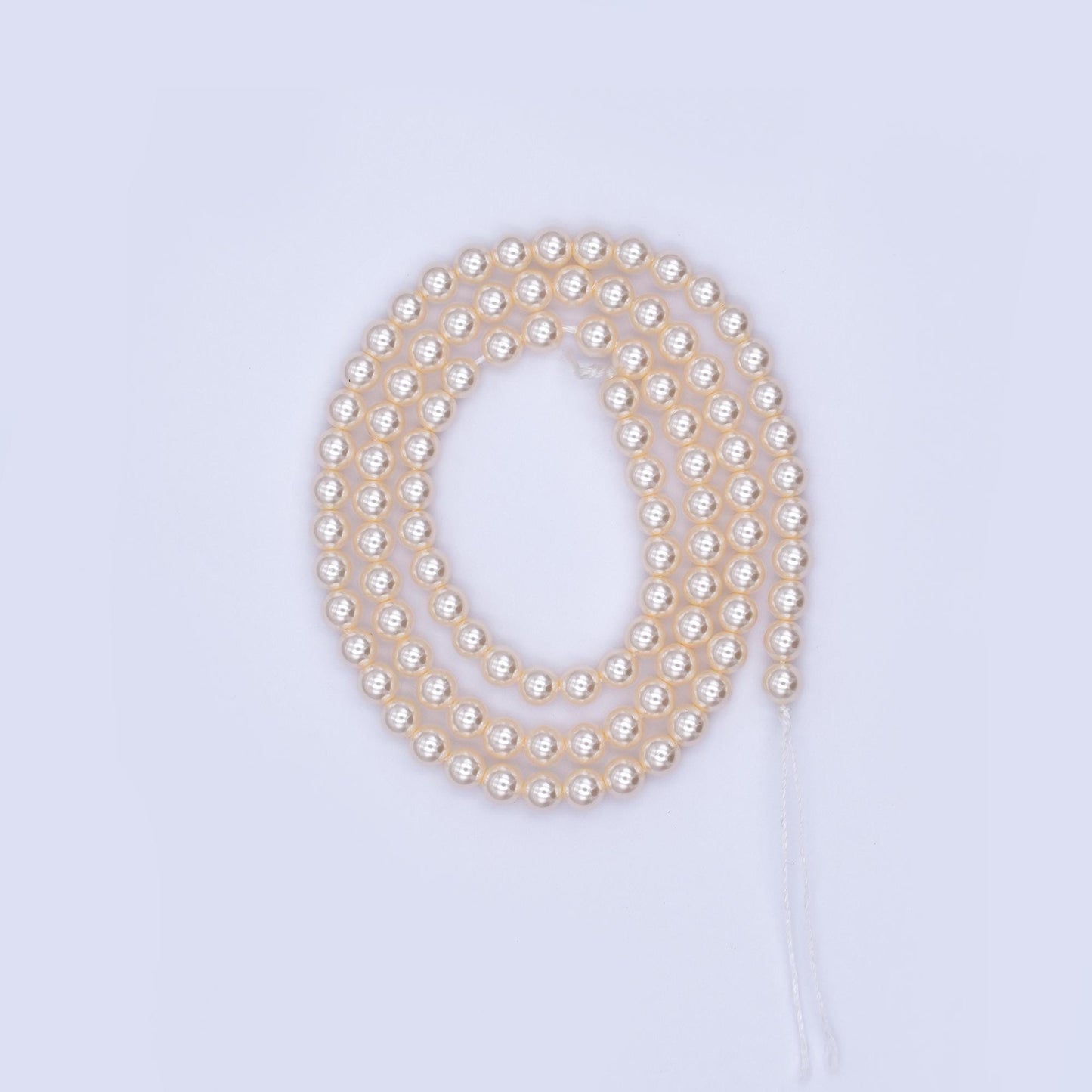 4mm Round Shell Pearl Bead Strand High Luster Synthetic Pearls for Jewelry Making, Necklace & Bracelet Craft Supplies Colorful Beads WA2987