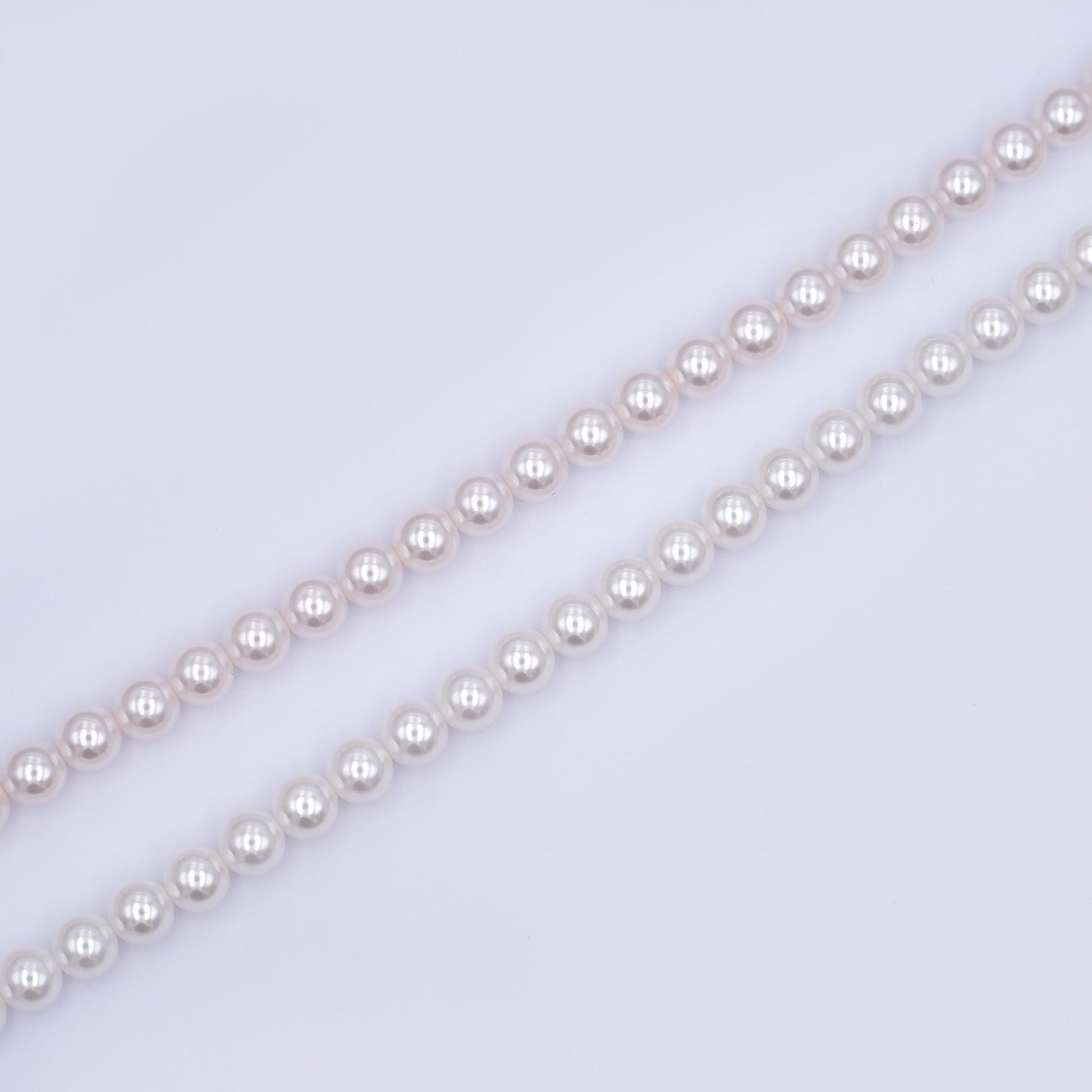 7mm Round Shell Pearl Bead Strand High Luster Synthetic Pearls for Jewelry Making, Necklace & Bracelet Craft Supplies Colorful Beads WA2990