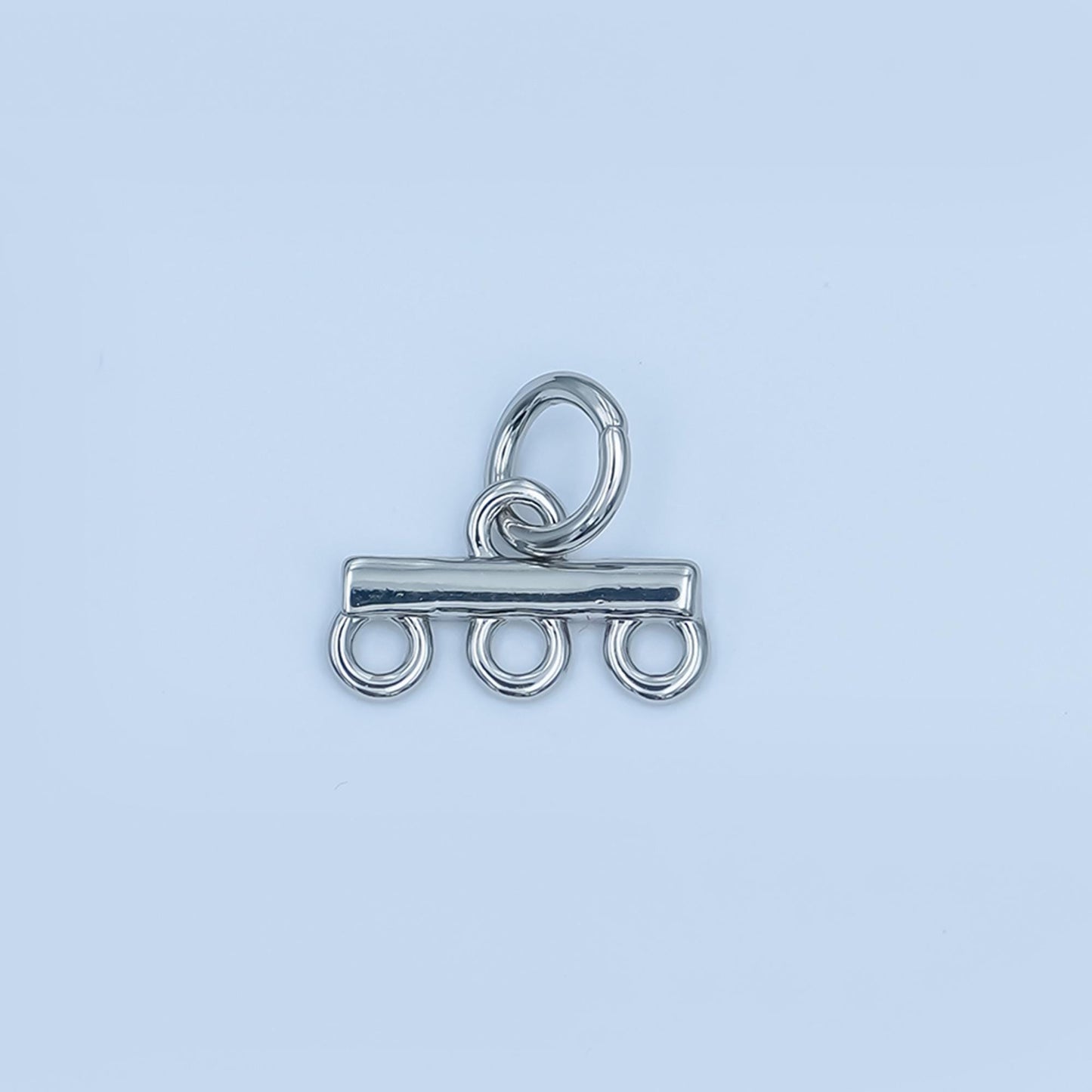 Mini Triple Strand Bracelet and Necklace Link and Charm Holder in Gold, Silver, Rose Gold Clasp Z1149