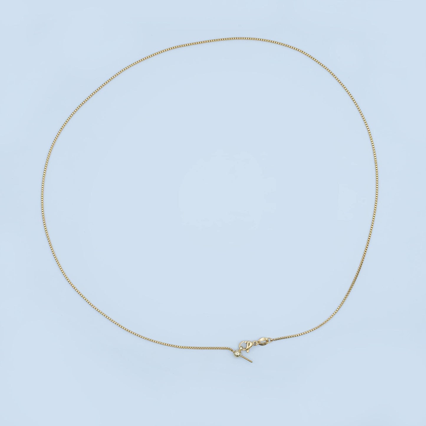 Dainty Threader Box Chain adjustable necklace ready to wear 24k gold filled necklace 1.1mm dainty chain for jewelry making with charm WA3052