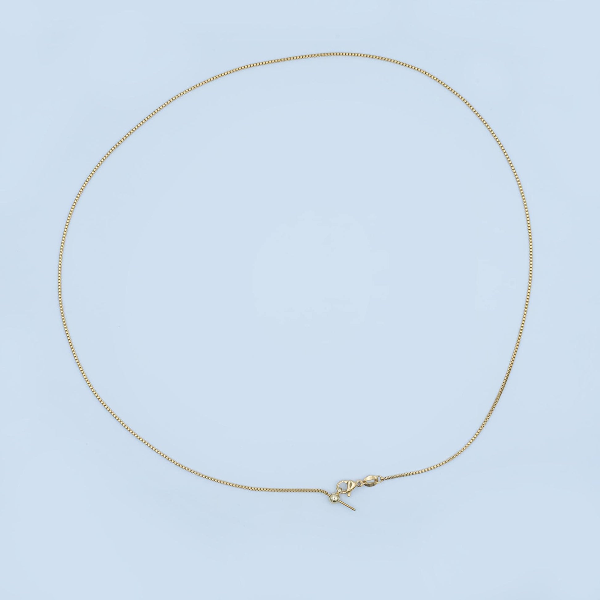 Dainty Threader Box Chain adjustable necklace ready to wear 24k gold filled necklace 1.1mm dainty chain for jewelry making with charm WA3052