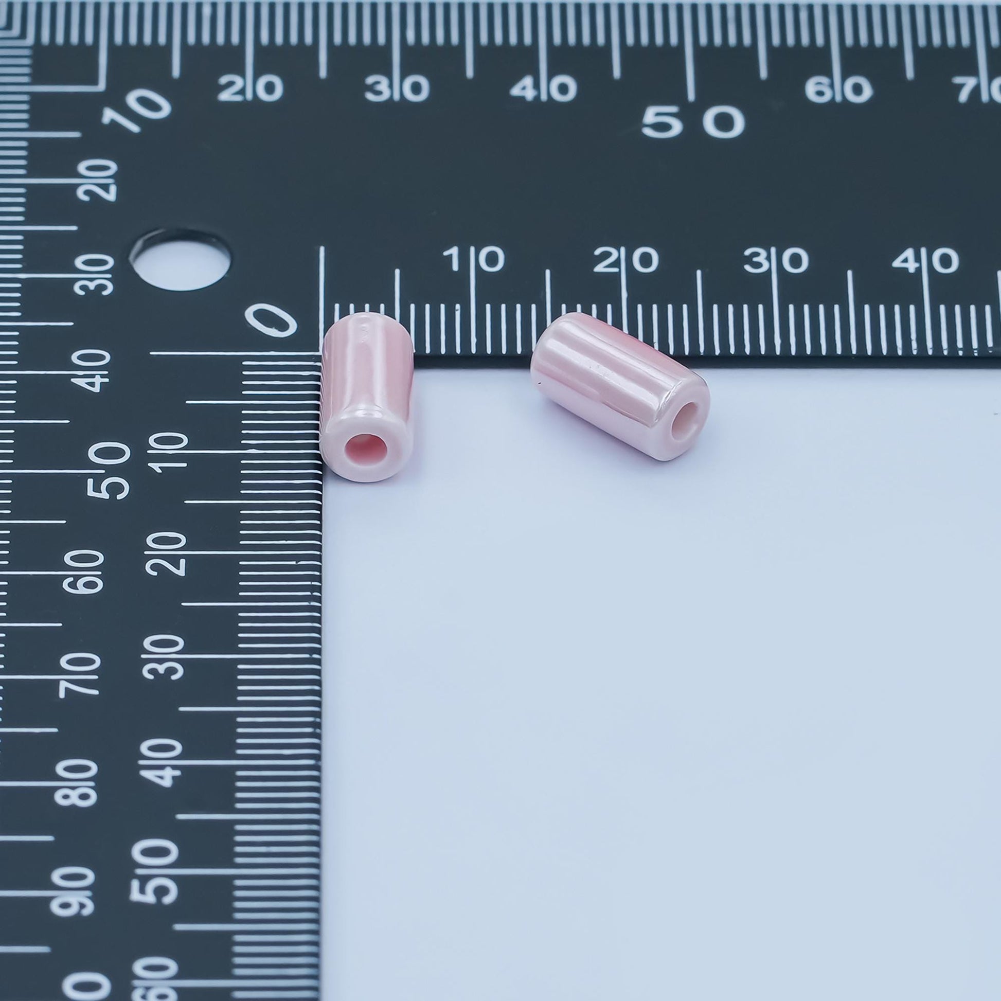 Pink Tube Ceramic Beads Spacer B327