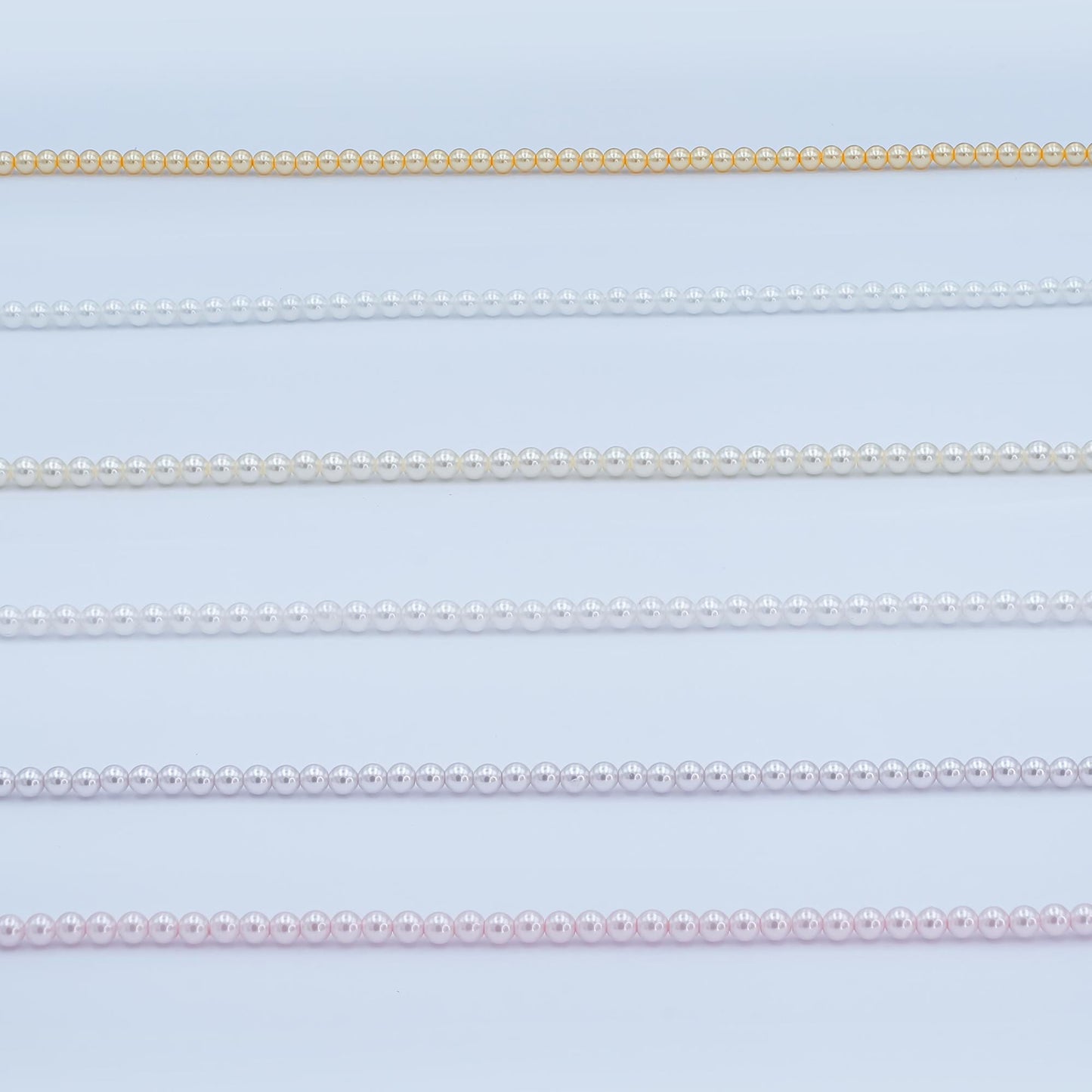 3mm Round Shell Pearl Bead Strand High Luster Synthetic Pearls for Jewelry Making, Necklace & Bracelet Craft Supplies Colorful Beads WA2986