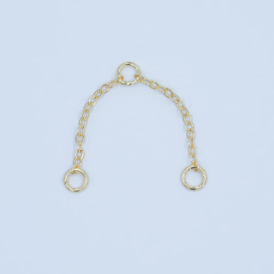2.5 inch Gold Cable chain extender for necklace bracelet supply component findings Z-1118