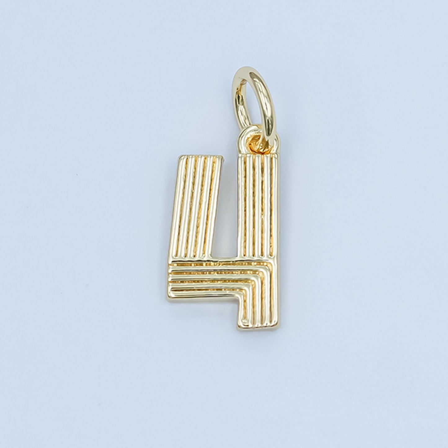 24K Gold Filled Groovy Disco Number Numerology Charm Birthday Varsity Jewelry | M617 - M621