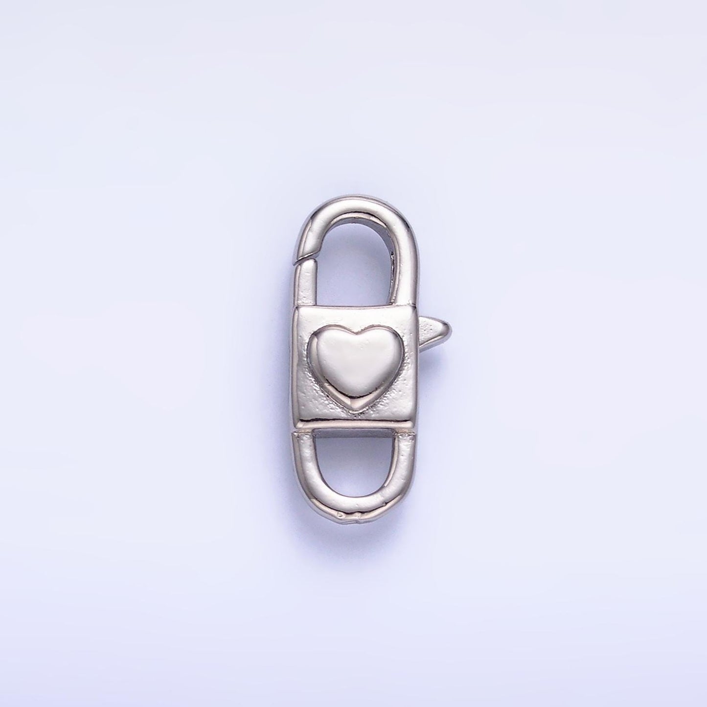 14k gold fileld small rectangular lobster clasp - unique square with Heart Design style for end clasp necklace bracelet component Z-1081