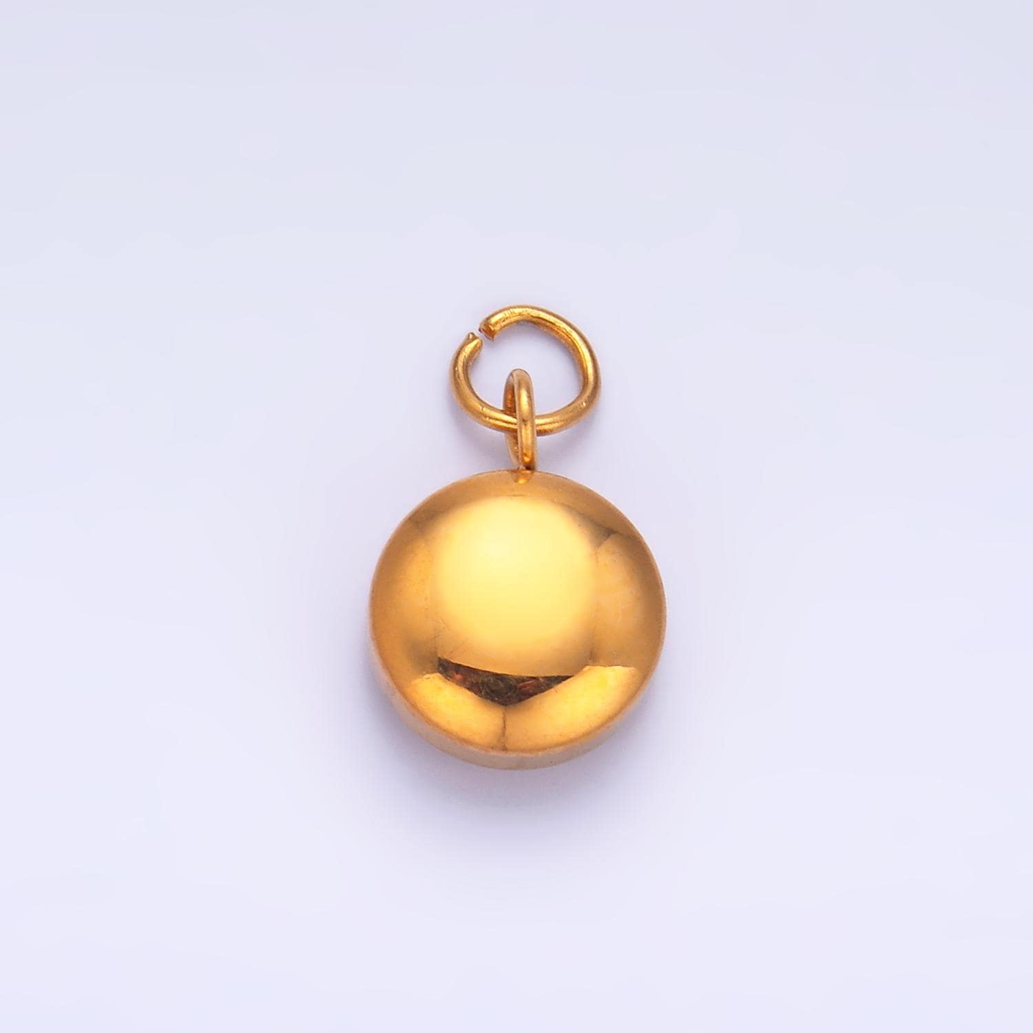 Mini PVD Gold Stainless Steel Button Ball Charm Geometric Jewelry Making Supply Tarnish Free | P-756