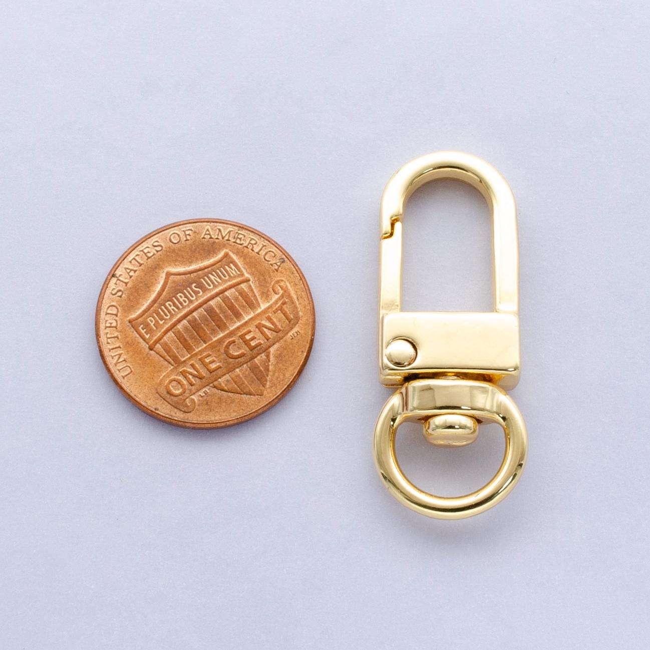 Gold Oval clasp spring gate clasp 33 x 12 x 6mm wholesale supply for Bag Charm Component Jewelry Making Supply Z-1109