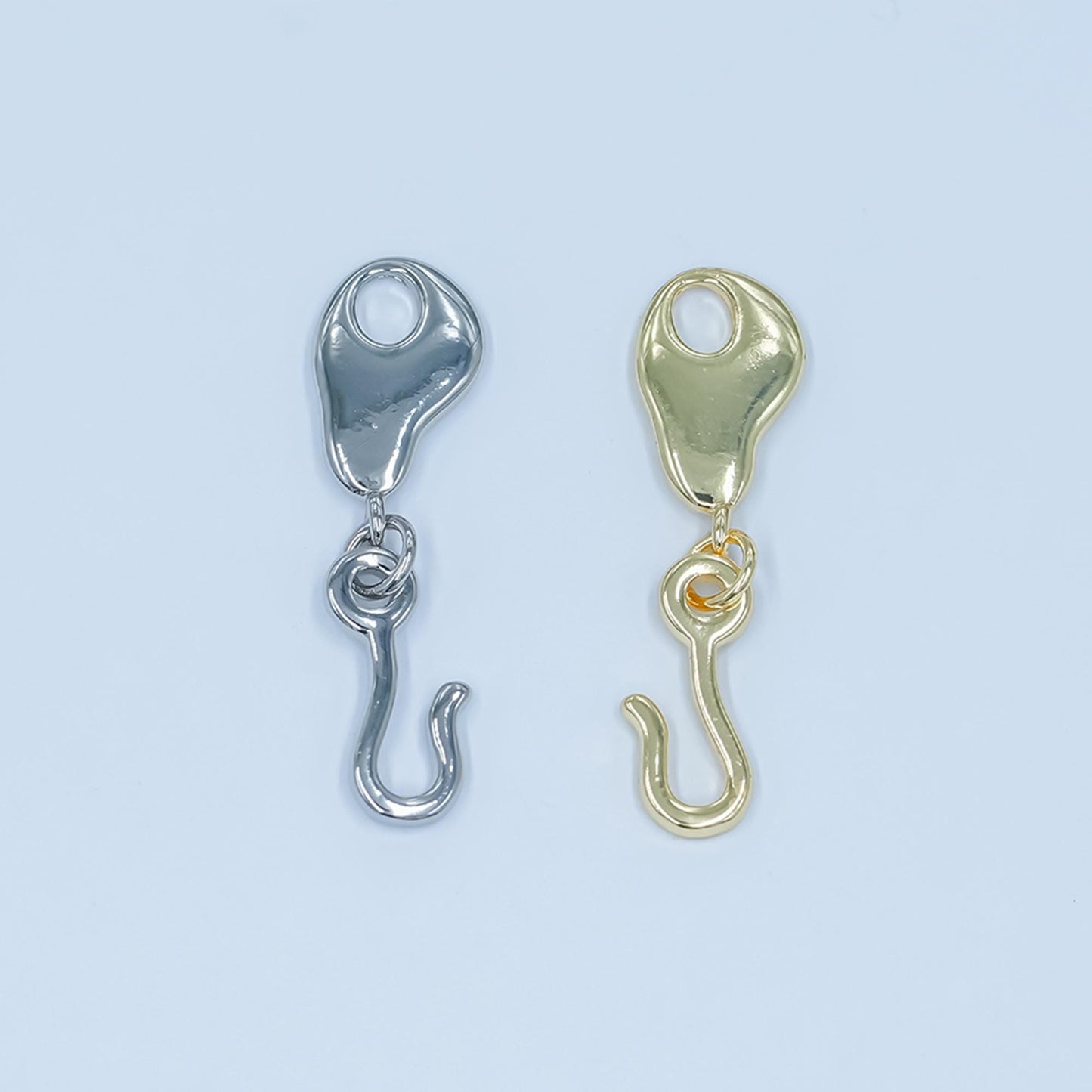 24k gold filled mini molten vine hook closure findings supply | Z-1098