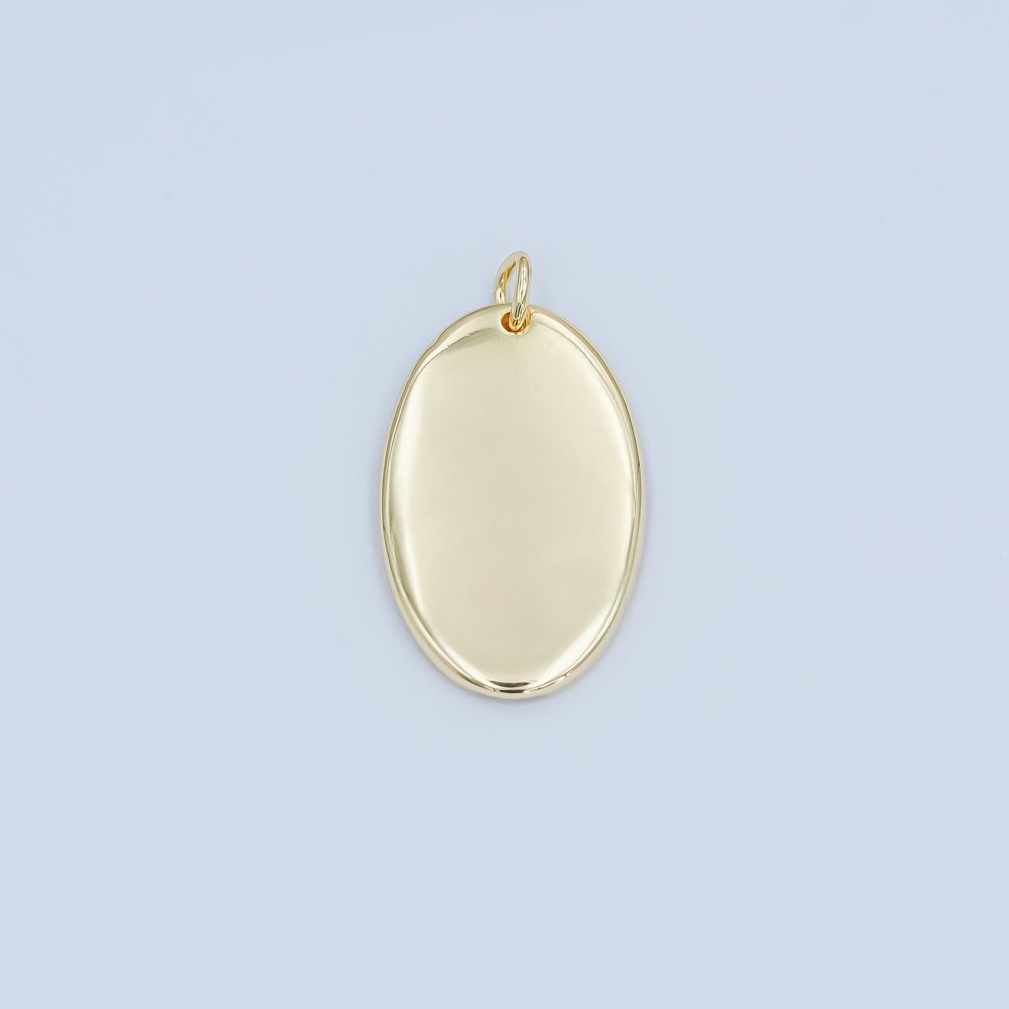 Dainty goldoval charm Thread charm for necklace bracelet earring N-076