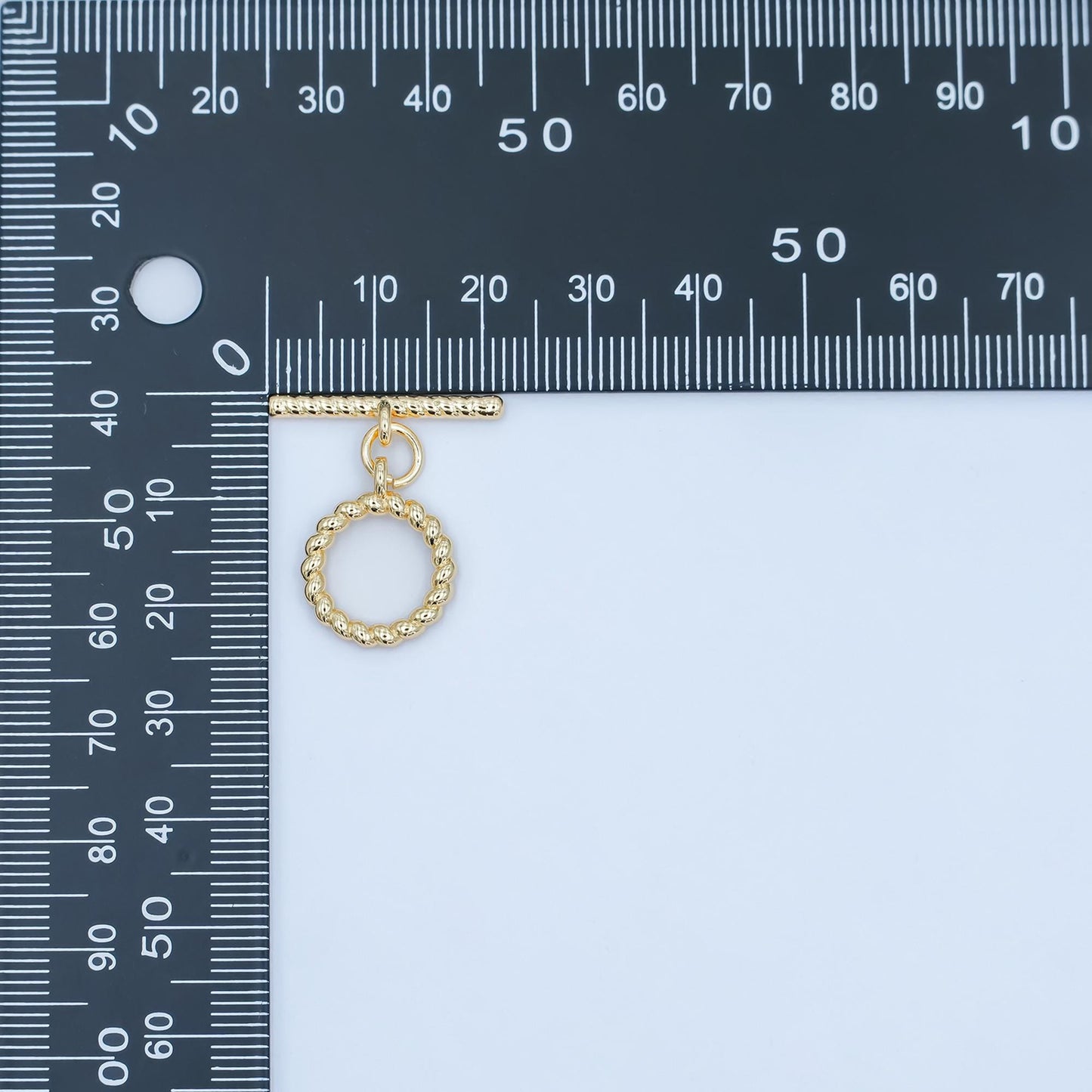 24k gold Filled rope ot toggle clasps twisted end clasp for jewelry handmade making bracelet necklace bar fancy clasp Z-1105