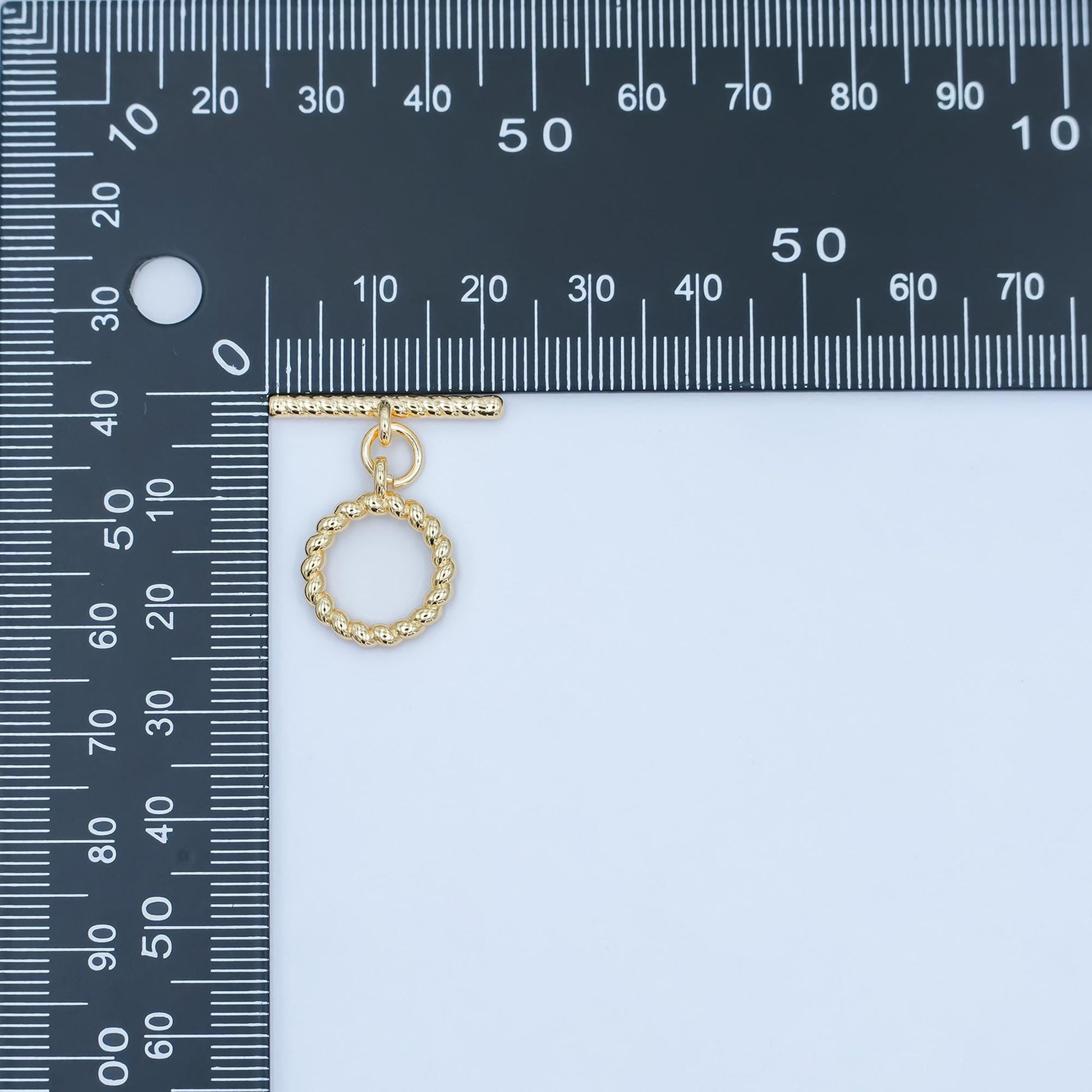 24k gold Filled rope ot toggle clasps twisted end clasp for jewelry handmade making bracelet necklace bar fancy clasp Z-1105