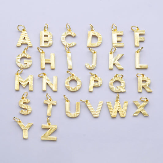 24K Gold Filled The Grove Disco Alphabet Charm Initial Name Personalized Jewelry | A185