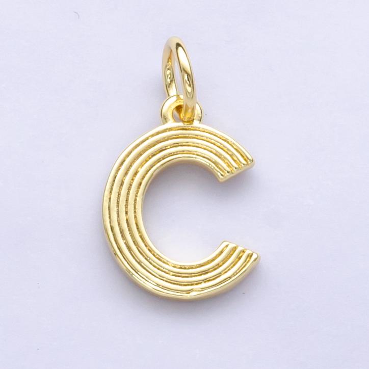 24K Gold Filled The Grove Disco Alphabet Charm Initial Name Personalized Jewelry | A185