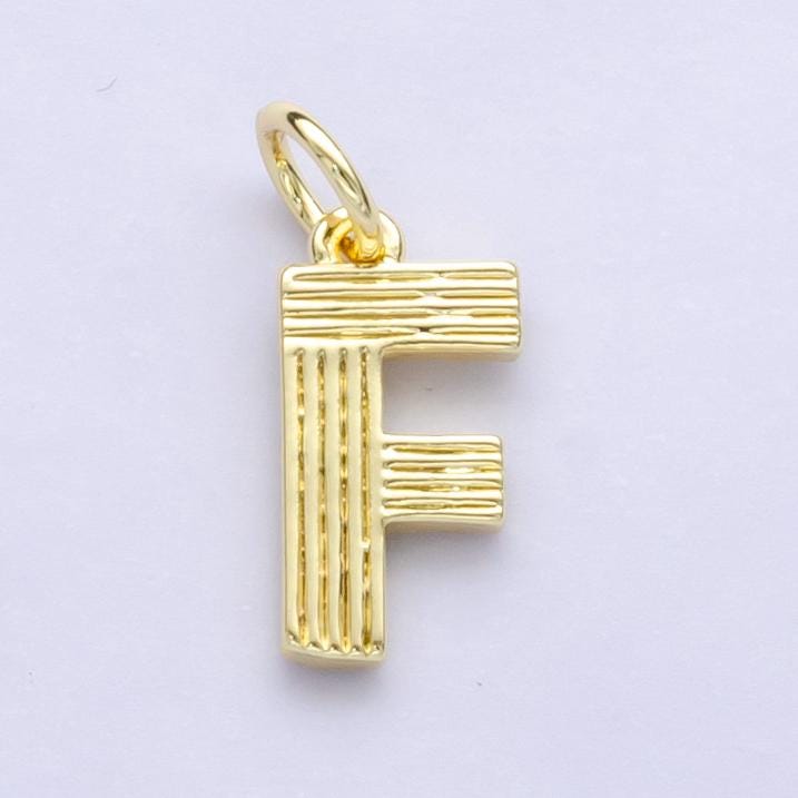 24K Gold Filled The Grove Disco Alphabet Charm Initial Name Personalized Jewelry | A185
