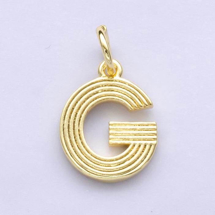 24K Gold Filled The Grove Disco Alphabet Charm Initial Name Personalized Jewelry | A185