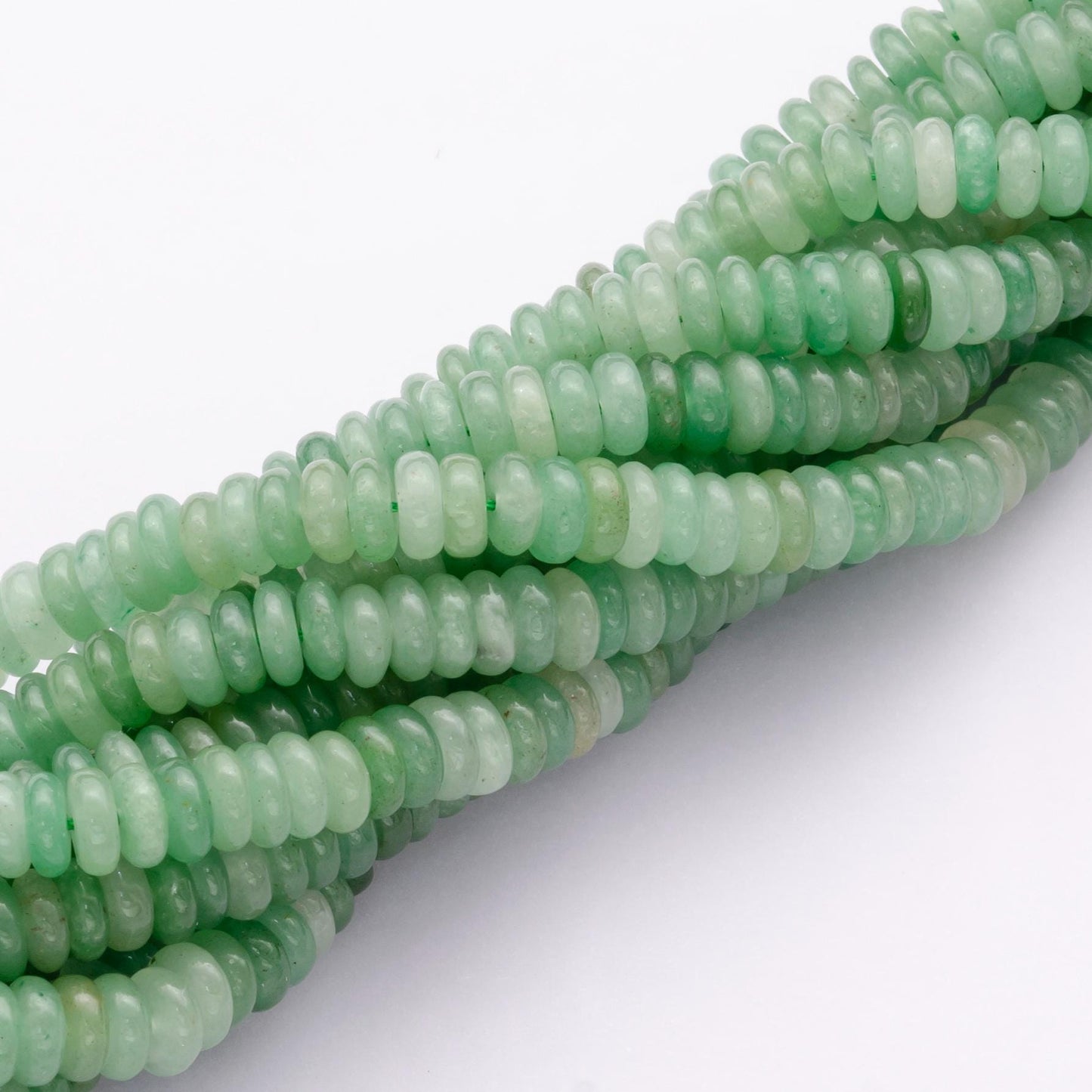 Natural Green Aventurine smooth rondelles beads colorful Stone beads 6x2mm 15 inch strand WA-3118