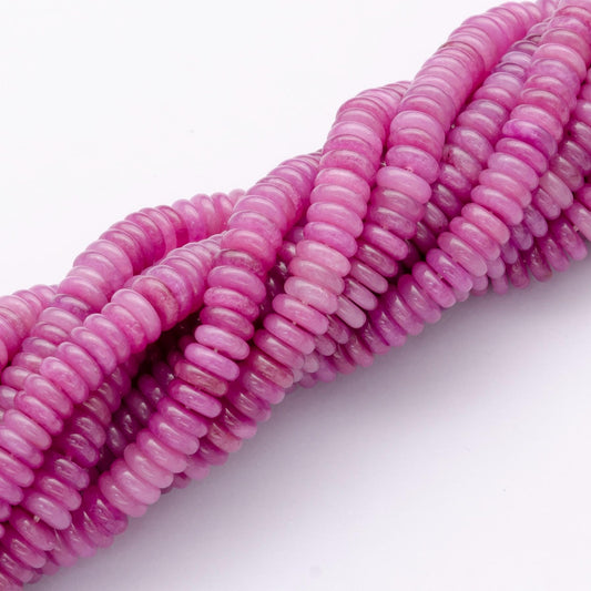 Natural Purple Quartz smooth rondelles beads colorful Stone beads 6x2mm 15 inch strand WA-3121