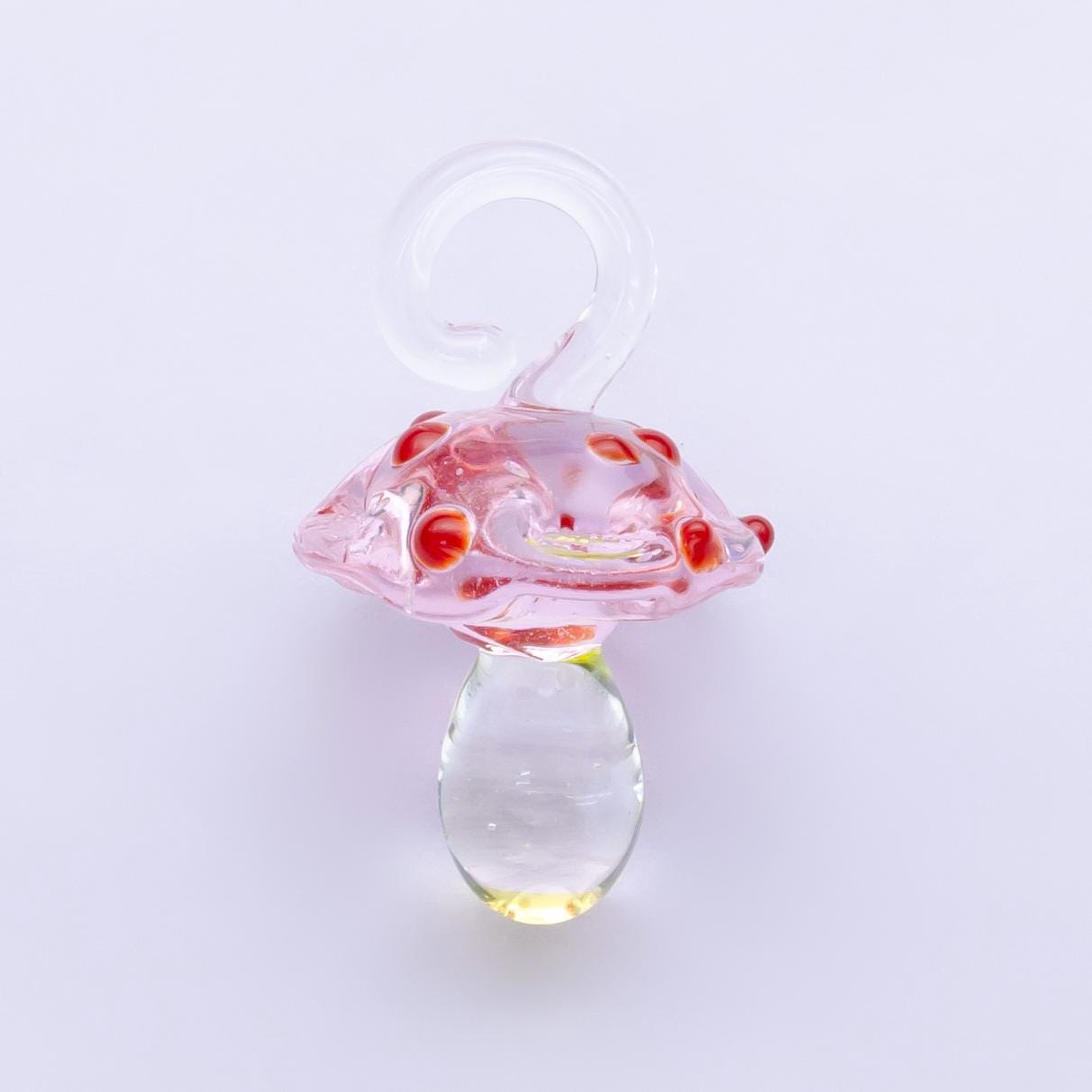 Colorful Glass mushroom charm small unique magic mushroom pendant jewelry gift idea for bracelet necklace earring component diy jewelry N123