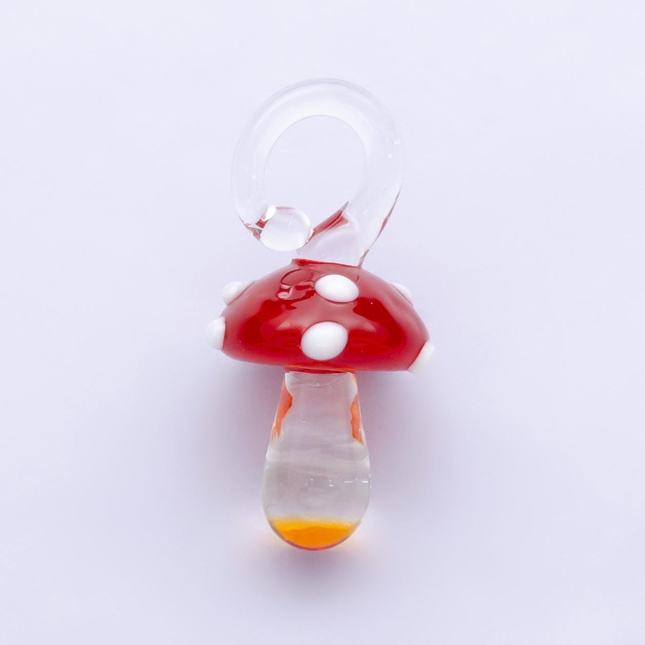 Colorful Glass mushroom charm small unique magic mushroom pendant jewelry gift idea for bracelet necklace earring component diy jewelry N123