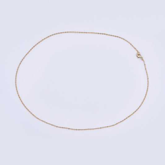 14K Gold Filled 1.7mm Dainty Cable Chain 20 Inch Layering Chain Necklace | WA-3093