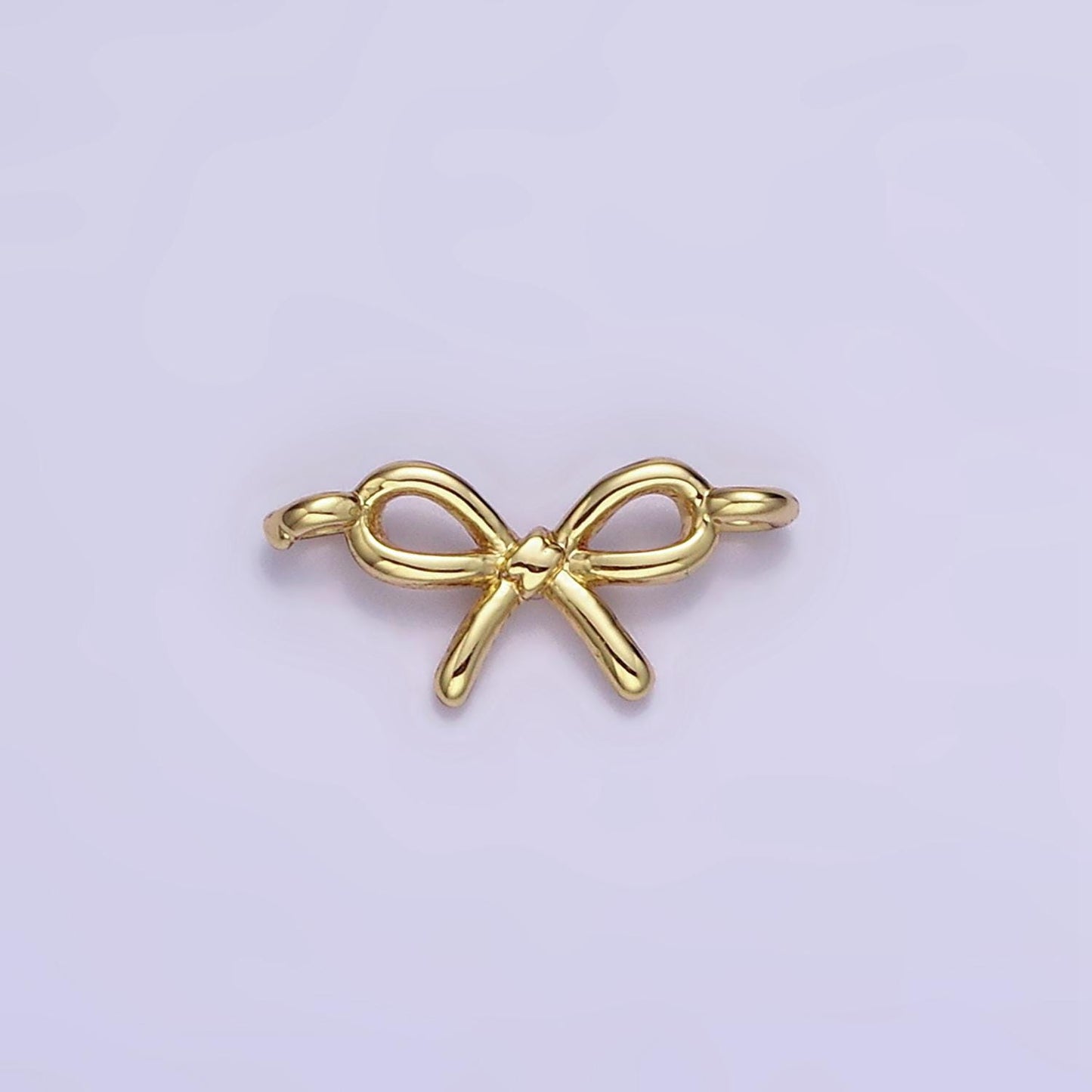 Mini 14k gold filled bow charm connector 11mm tiny bow link connector for bracelet necklace supply jewelry making | g391, sl-490