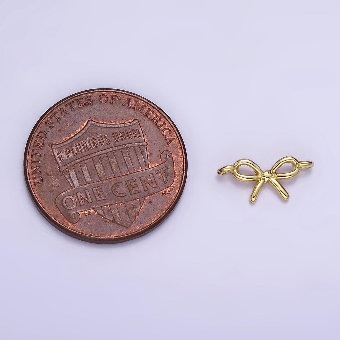 Mini 14k gold filled bow charm connector 11mm tiny bow link connector for bracelet necklace supply jewelry making | g391, sl-490