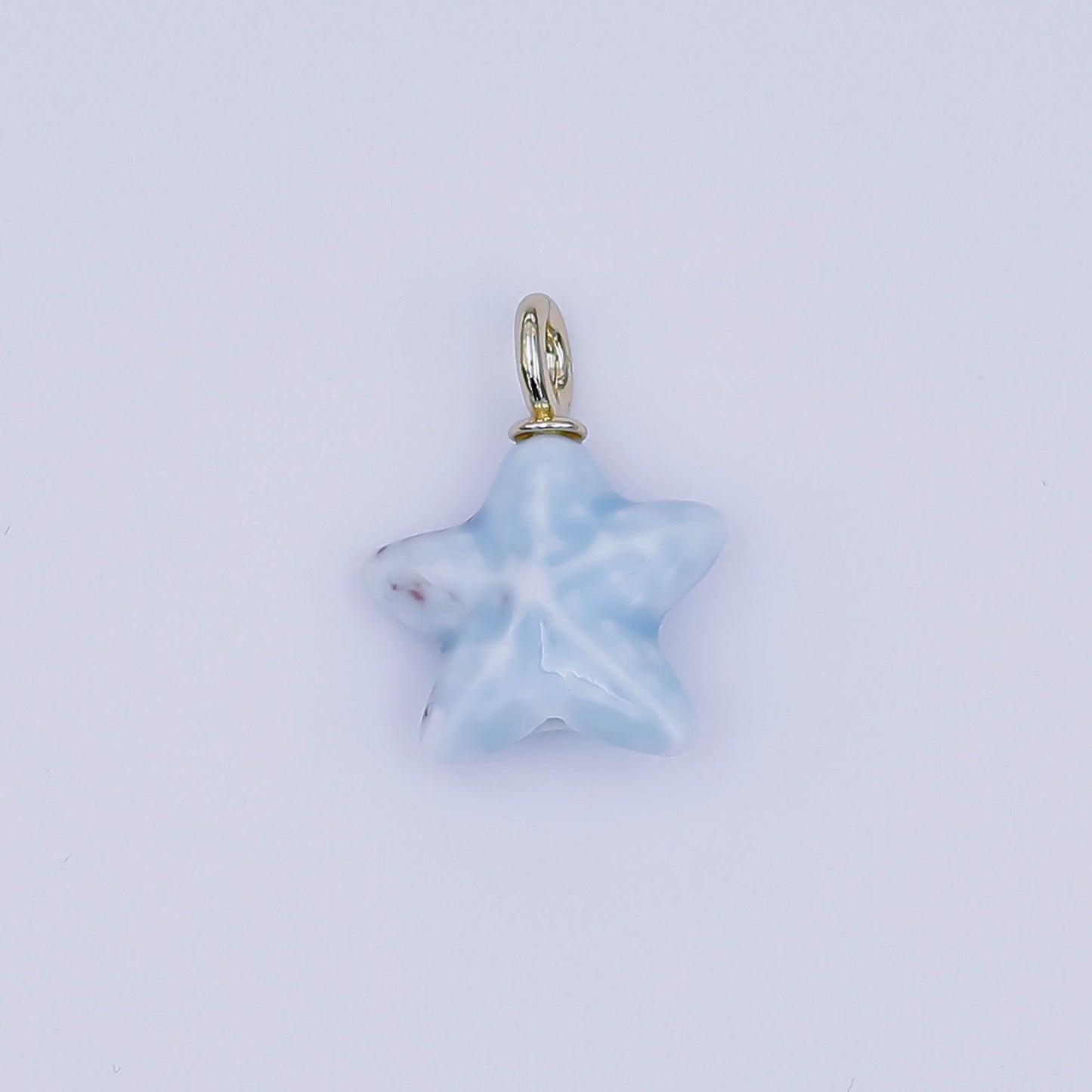 Dainty ceramic charm handmade Star Fish Shell porcelain Beach charm for necklace bracelet jewelry making supply N-099