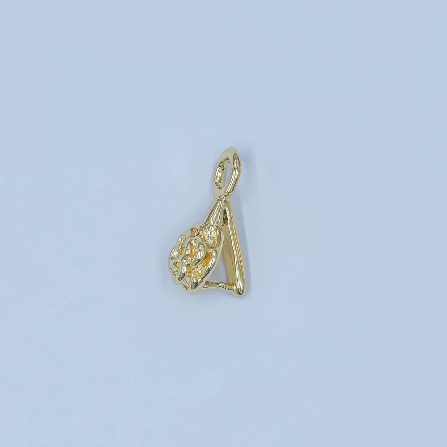 14k gold filled 11.5mm Flower Design snap bail minimalist jewelry findings supply | Z1125