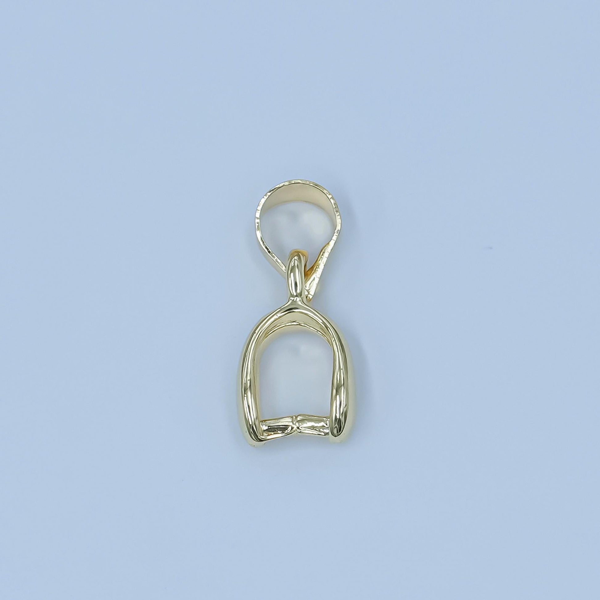 24k gold filled 11.2mm rounded snap bail minimalist jewelry findings supply | z-1124