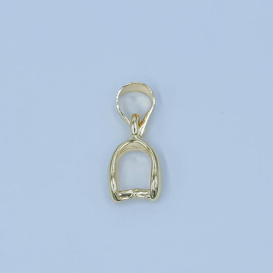 24k gold filled 11.2mm rounded snap bail minimalist jewelry findings supply | z-1124