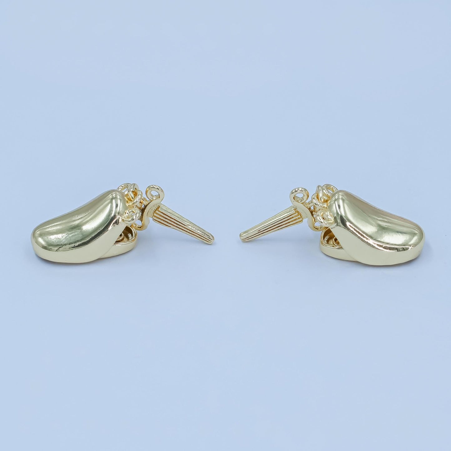 Gold shiny Bean clasp small size, press open easy control Detangler Chain for Bracelet Triple Layer Chain Clasp Z-1126