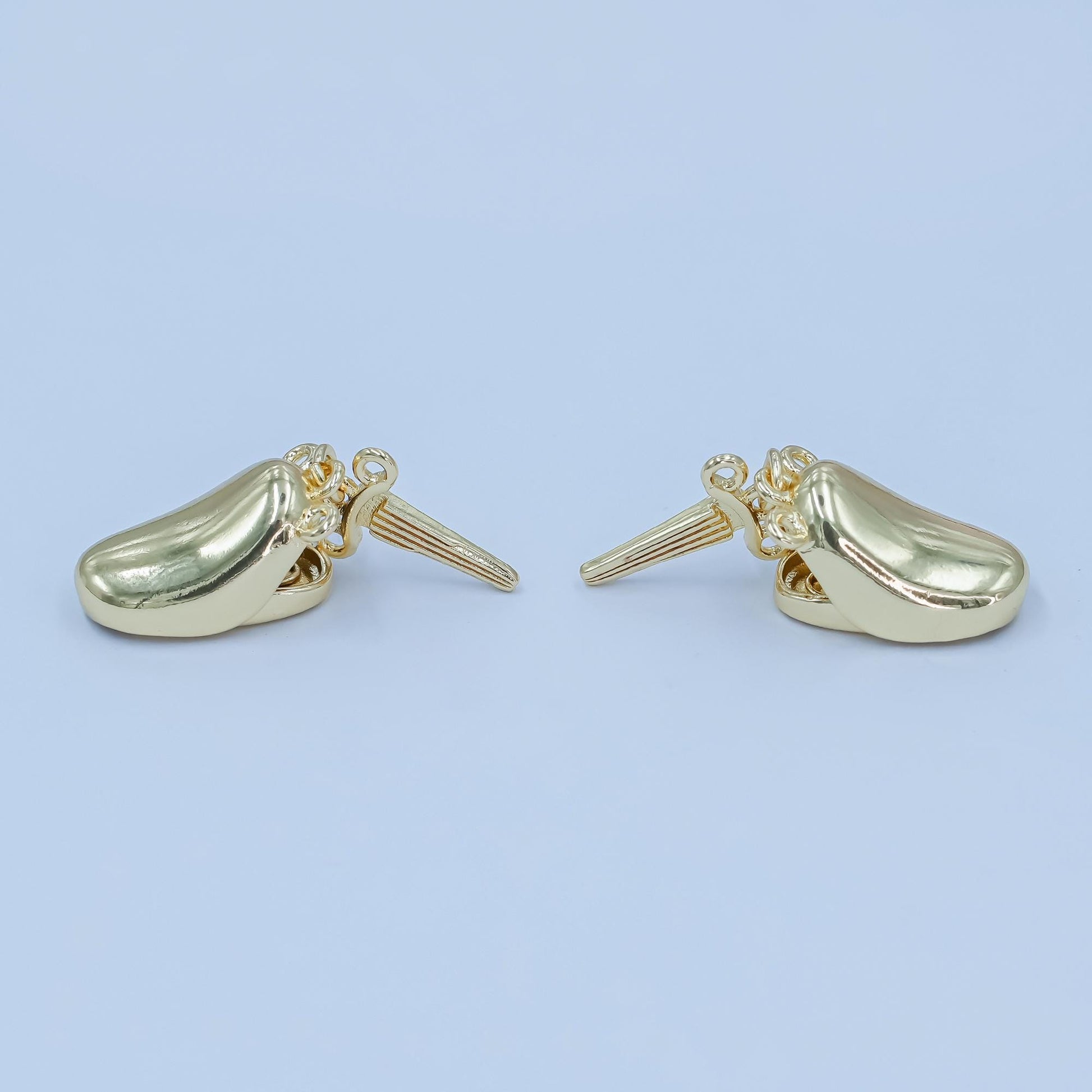 Gold shiny Bean clasp small size, press open easy control Detangler Chain for Bracelet Triple Layer Chain Clasp Z-1126