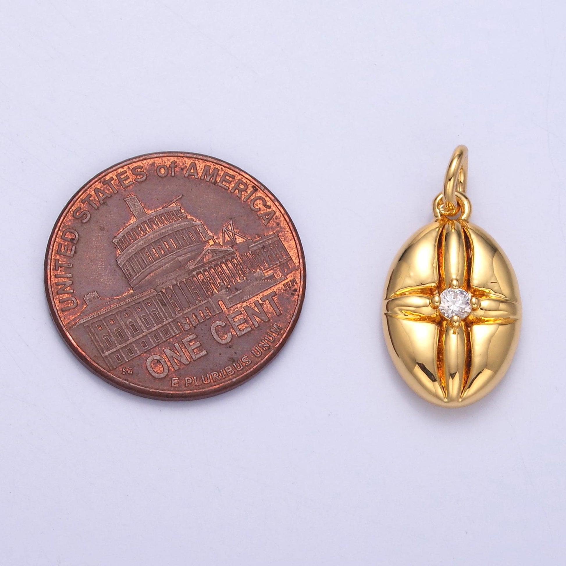 24k gold filled Cross Design oval micro pave cz pendant Cross Charm for Religious Jewelry Making N-074