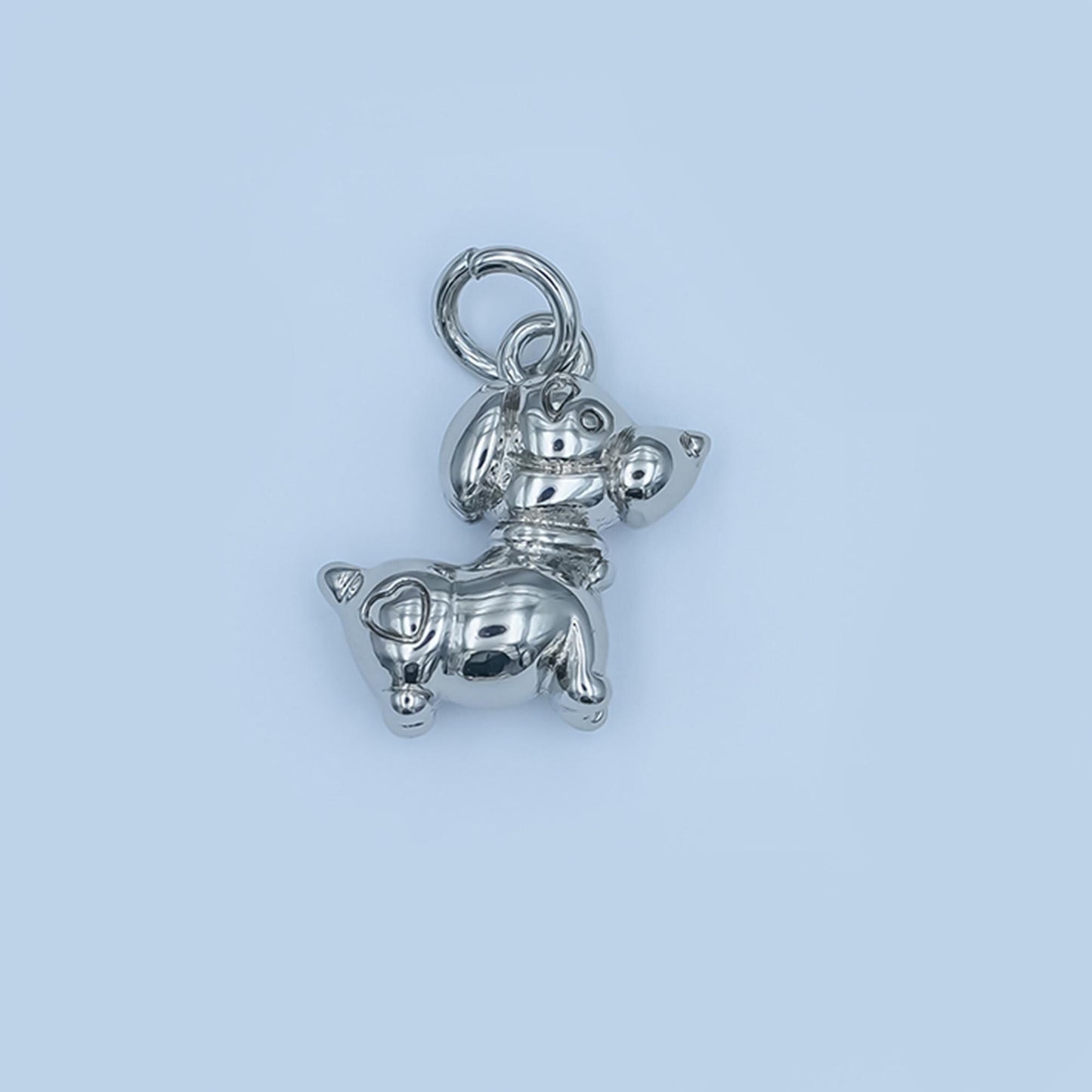 Mini gold Dachshund pendant tiny dog charm puppy animal charm diy jewelry N090