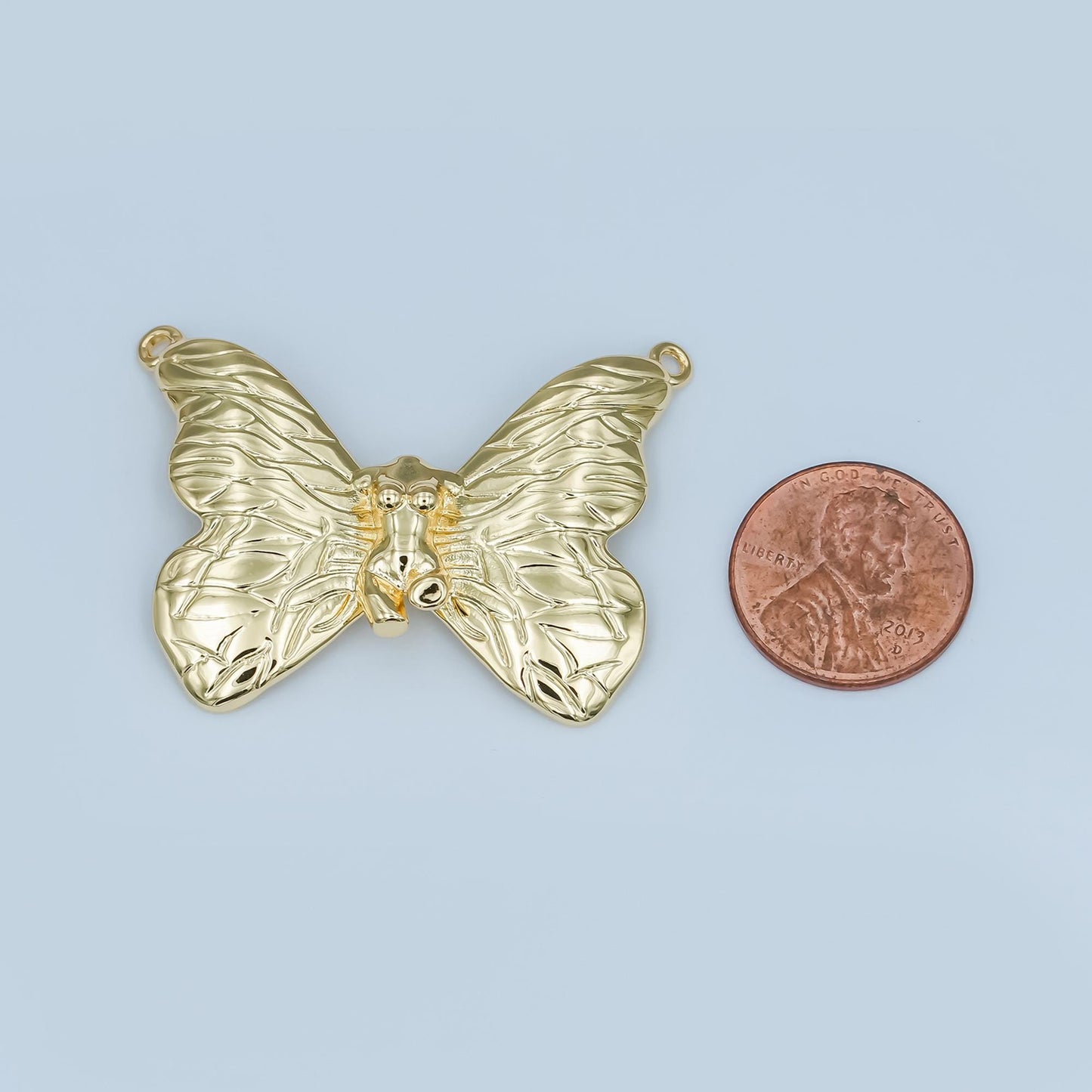 Bold Butterfly Charm 18k Gold Filled Mariposa Pendant DIY Personalized Jewelry Making Finding Y-014