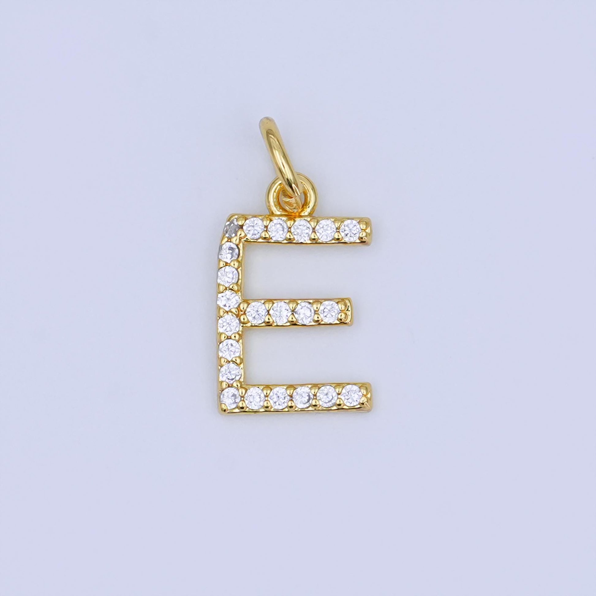 24k gold filled Love Charm Micro Pave CZ Word for bracelet necklace component add on charm | N-044