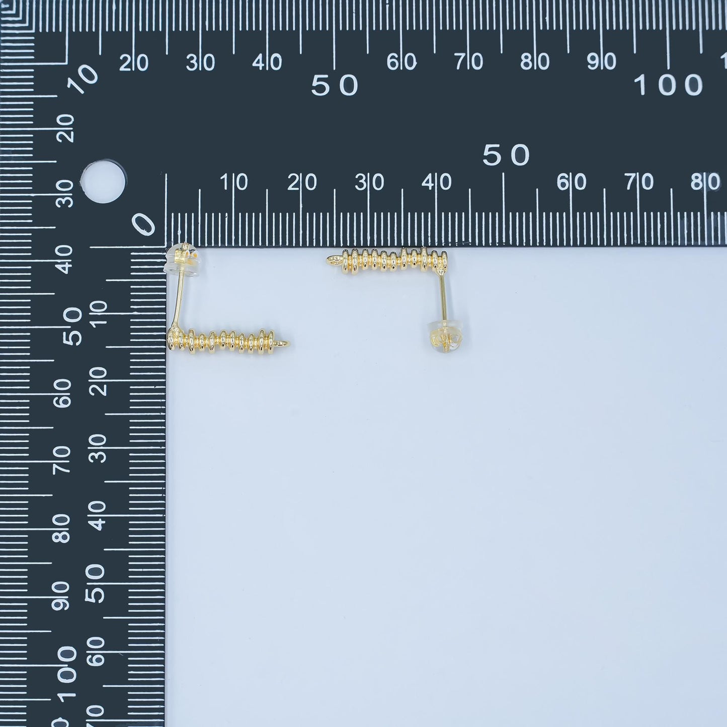 1 pair Spiral ear stud with Closed link gold filled earring nickel free minimalist earring making post, jewelry making supply, k-846