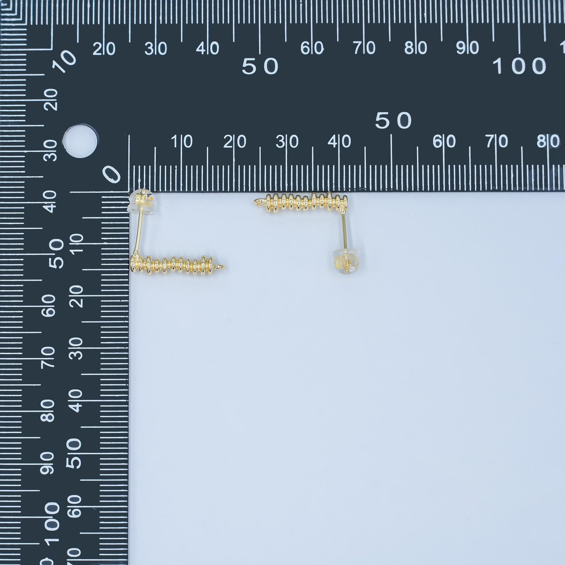 1 pair Spiral ear stud with Closed link gold filled earring nickel free minimalist earring making post, jewelry making supply, k-846